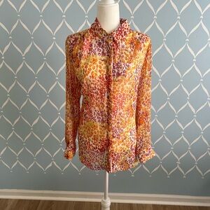 Chico's Multicolor Leopard Print Blouse